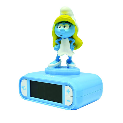 Reloj despertador 3D azul de Pitufina con pantalla LCD - 2