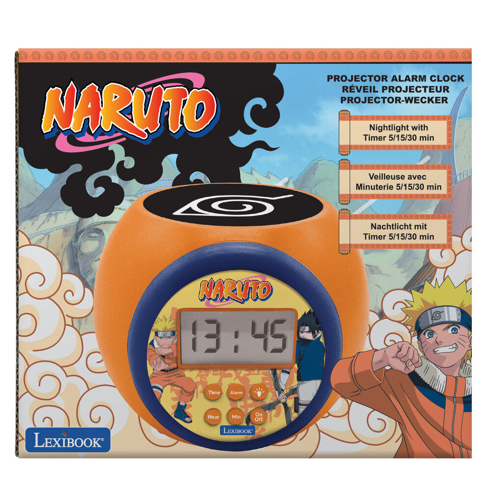 Reloj despertador Naruto naranja con pantalla LCD y luz nocturna - 2