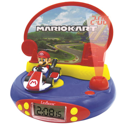 Reloj despertador 3D de Mario Kart con figura de Mario y pantalla digital - 2
