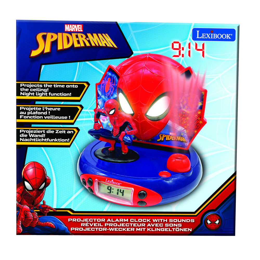 Reloj despertador proyector 3D de Spiderman Marvel Lexibook - 2