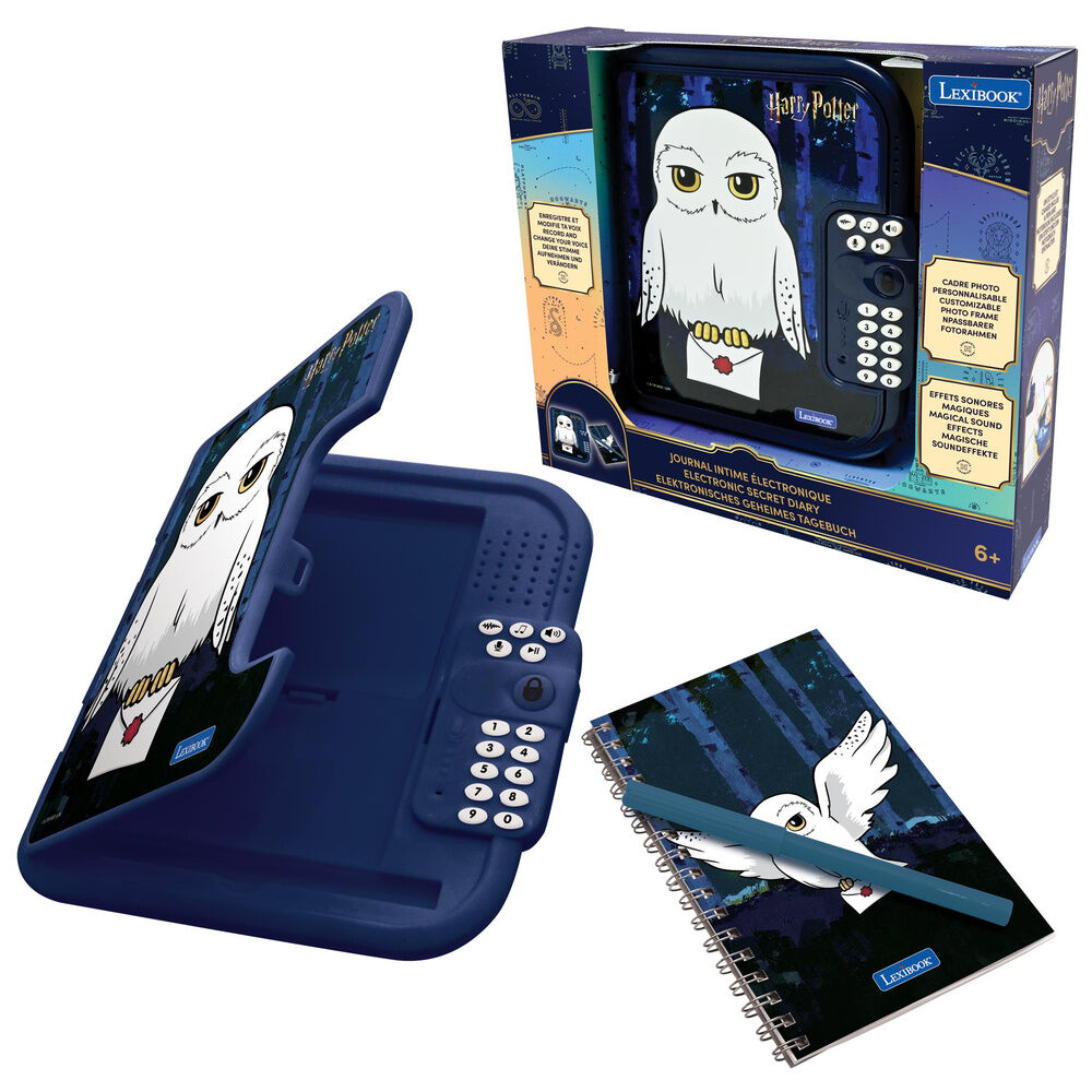 Diario electrónico Harry Potter Hedwig con cuaderno y bolígrafo - 2