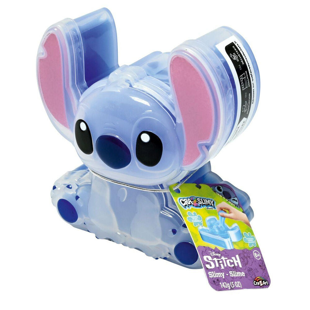 Slime de Stitch Disney con confeti en recipiente azul - 2