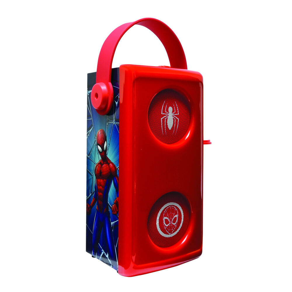 Altavoz Bluetooth luminoso rojo de Spiderman Marvel con micrófono - 3