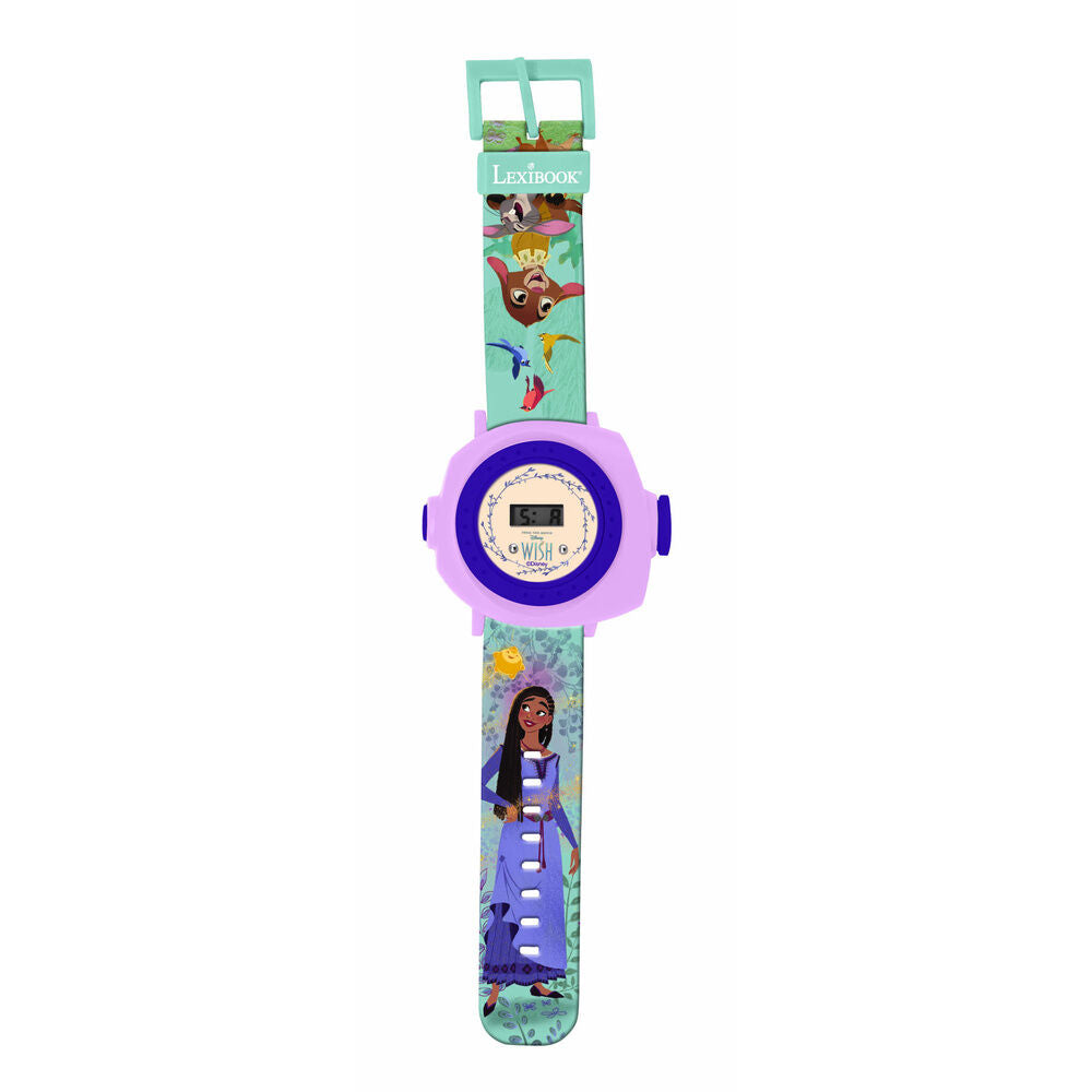 Reloj digital Lexibook Disney Wish lila y turquesa con proyección - 3
