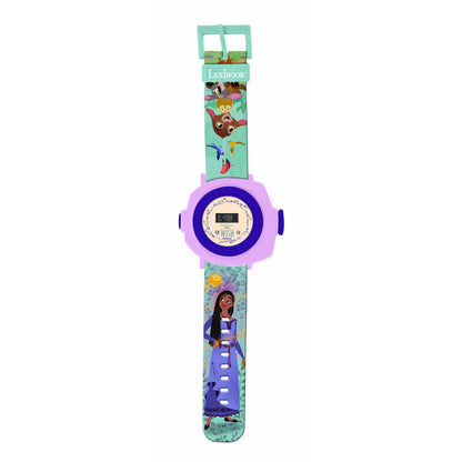 Reloj digital Lexibook Disney Wish lila y turquesa con proyección - 3
