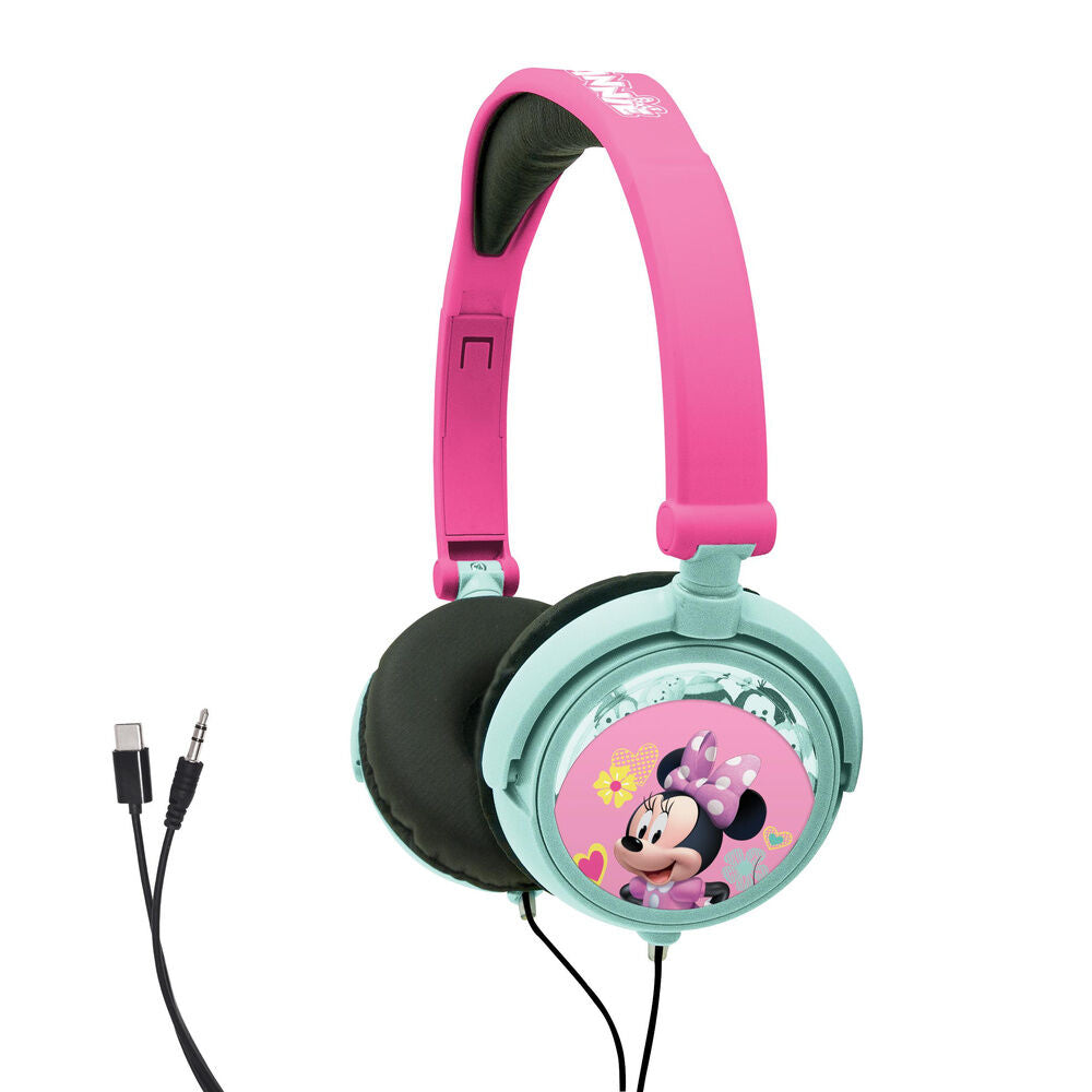 Auriculares plegables Minnie Disney en rosa y verde menta - 3