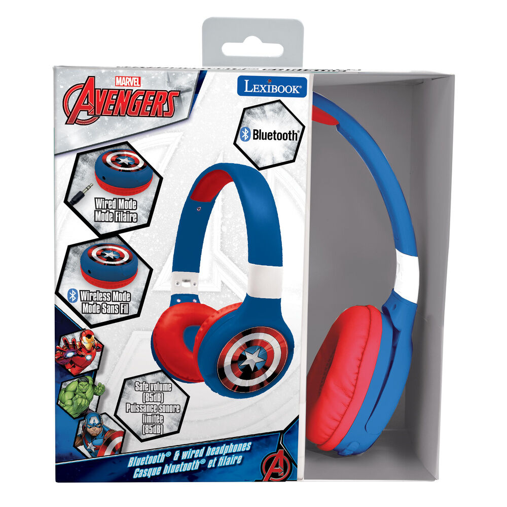 Auriculares plegables azules y rojos de Los Vengadores Marvel - 3