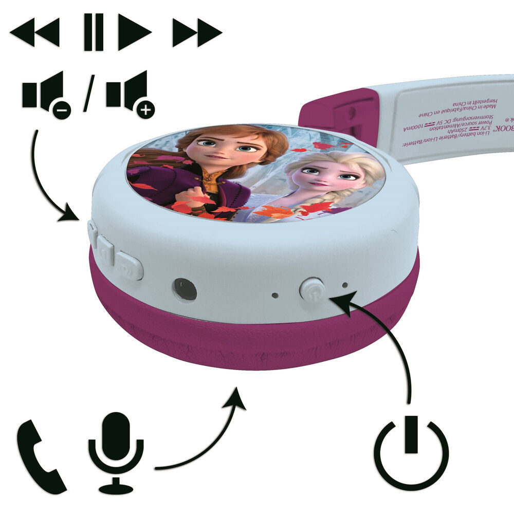 Auriculares plegables Frozen Disney con Elsa, Anna y Olaf - 3