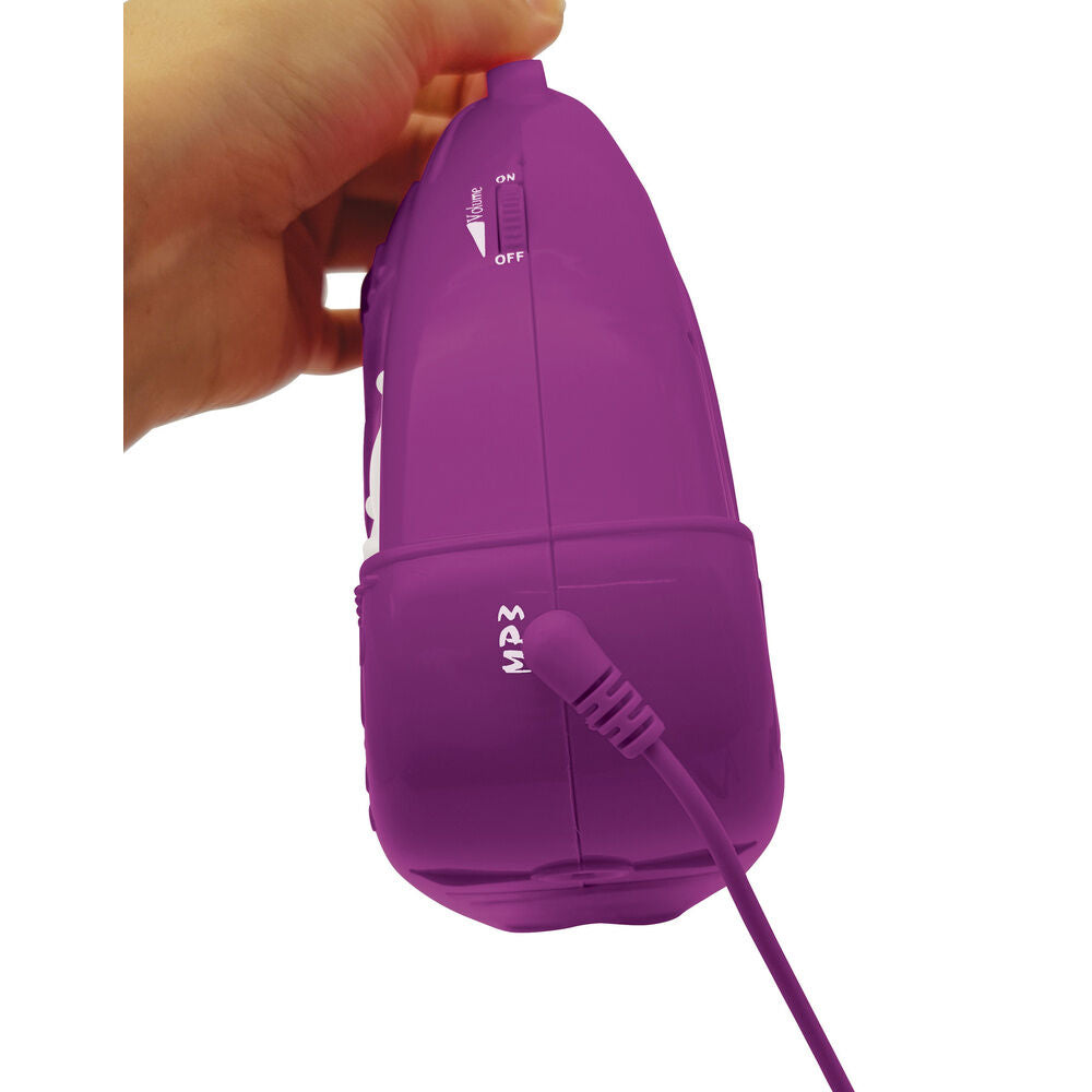 Bolso karaoke Frozen Disney morado con micrófono y altavoz - 3