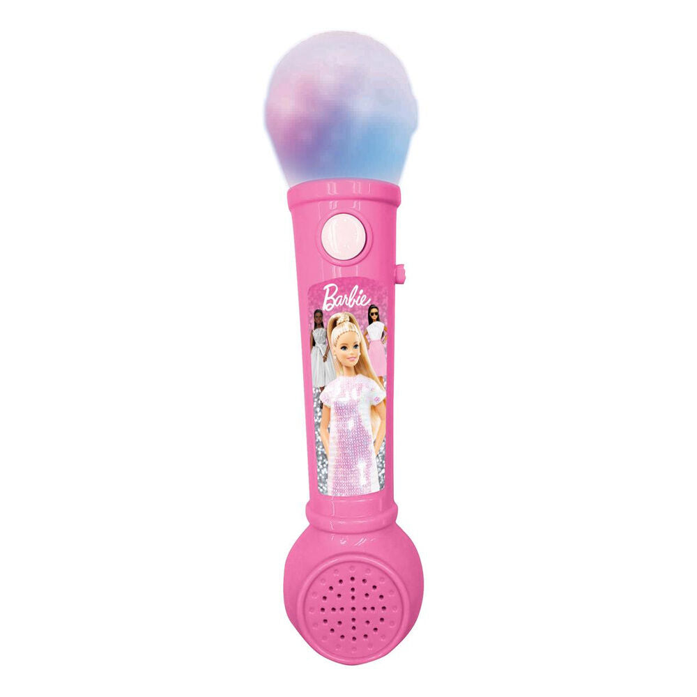 Micrófono luminoso rosa Barbie con altavoz - 3