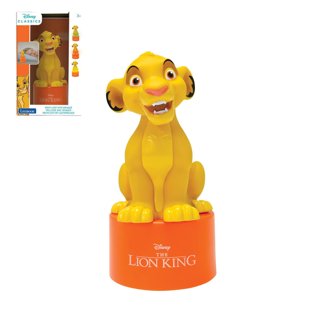 Luz nocturna con altavoz de El Rey León Disney sobre base roja - 3