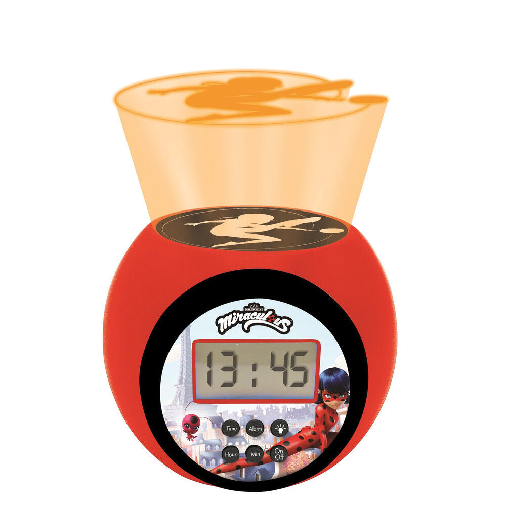 Reloj despertador proyector rojo de Ladybug con pantalla LCD - 3