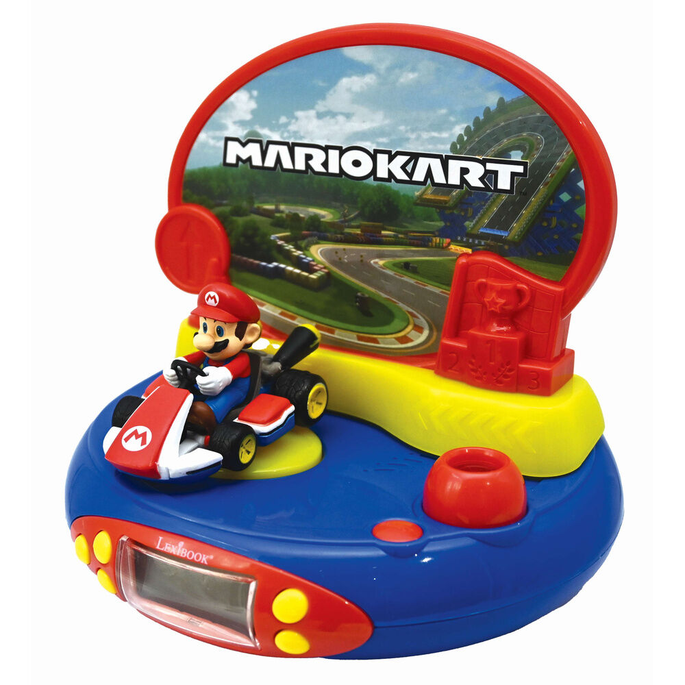 Reloj despertador 3D de Mario Kart con figura de Mario y pantalla digital - 4