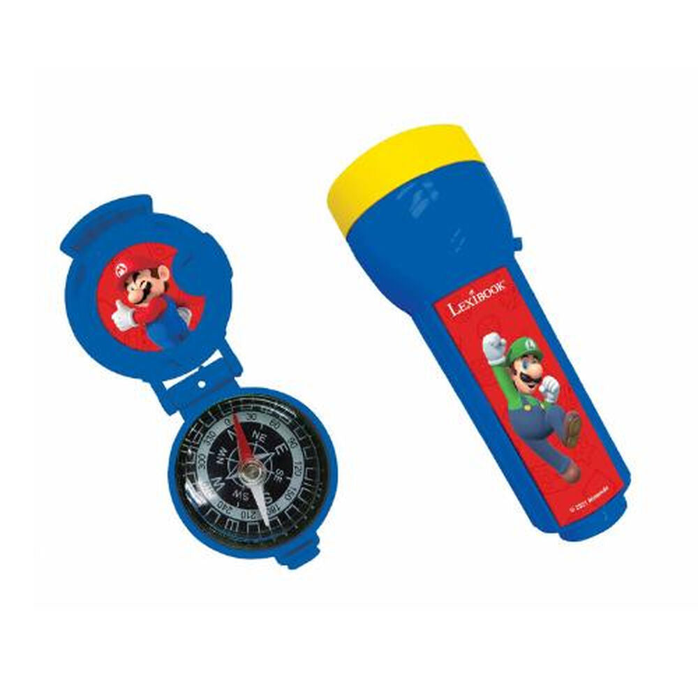 Set aventurero Super Mario Lexibook con walkie-talkies, prismáticos, linterna y brújula - 3