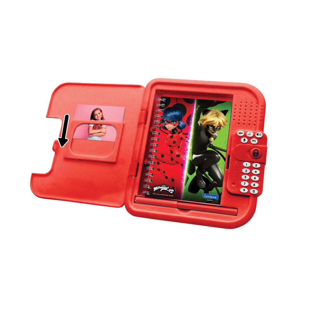 Diario electrónico rojo de Ladybug con cuaderno y bolígrafo - 3