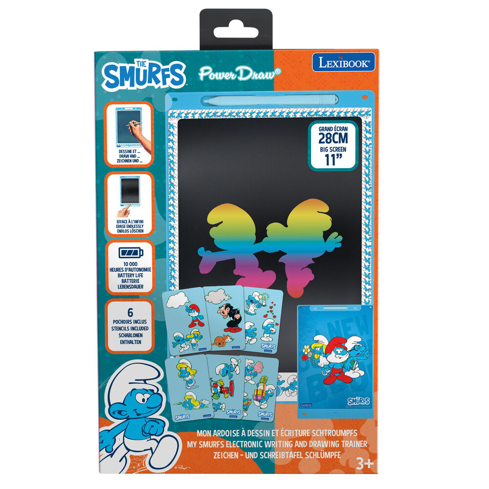 Tableta de tinta electrónica de Los Pitufos con lápiz óptico y plantillas - 4