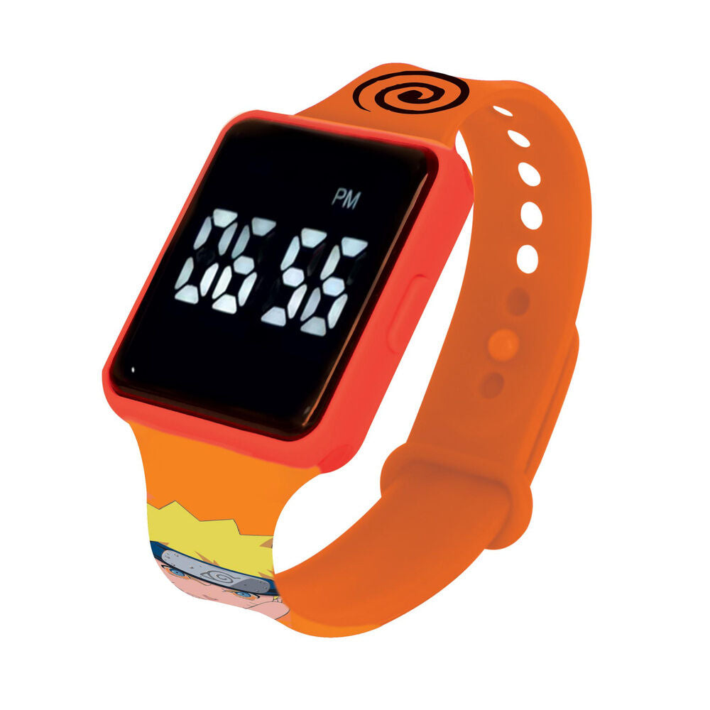 Reloj digital LED naranja Naruto Shippuden con correa ajustable - 4