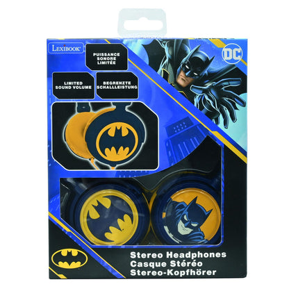 Auriculares plegables Batman DC Comics azules y amarillos - 4