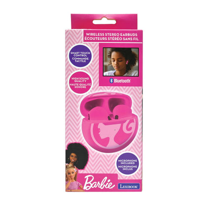 Auriculares inalámbricos Barbie rosas con estuche de carga - 4