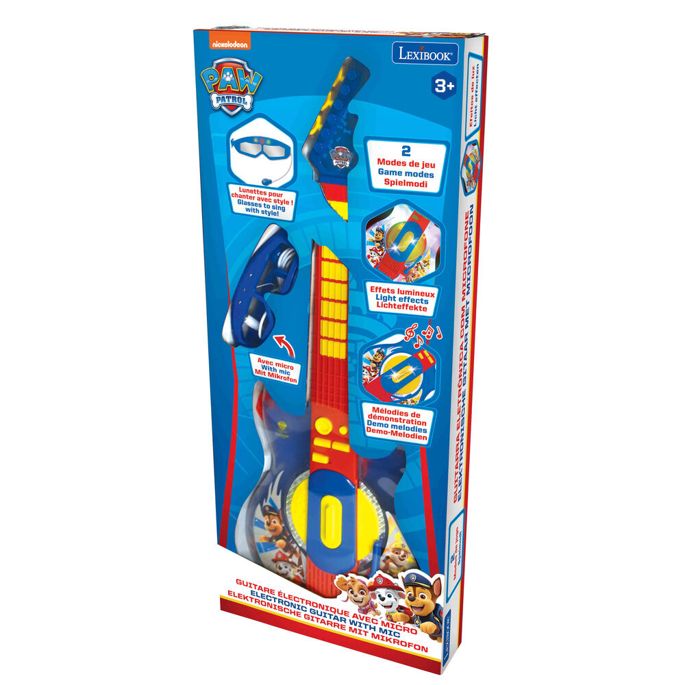 Guitarra electrónica azul y roja de Paw Patrol con correa - 4