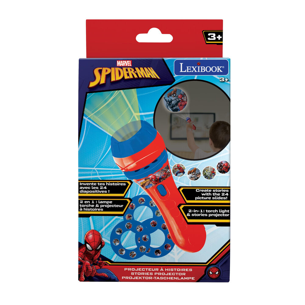 Linterna proyector Spider-Man Marvel con tres discos de imágenes - 4