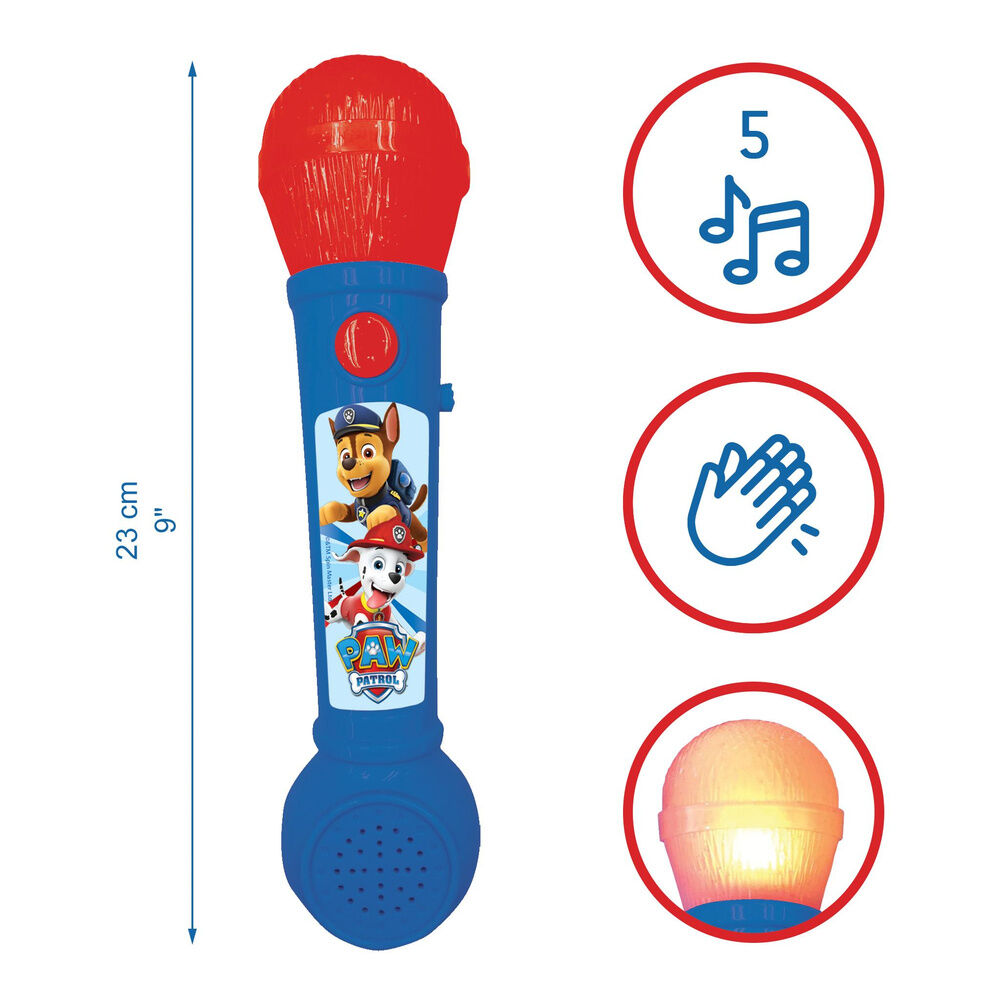 Micrófono luminoso azul y rojo de Paw Patrol - 4