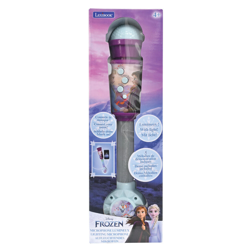 Micrófono luminoso Disney Frozen con Elsa, Anna y Olaf - 4