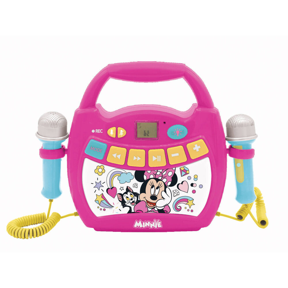 Altavoz karaoke rosa Minnie Disney con dos micrófonos - 4