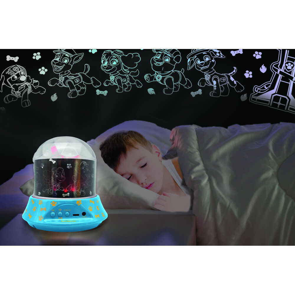 Luz nocturna Paw Patrol azul con altavoz y personajes Chase y Marshall - 3