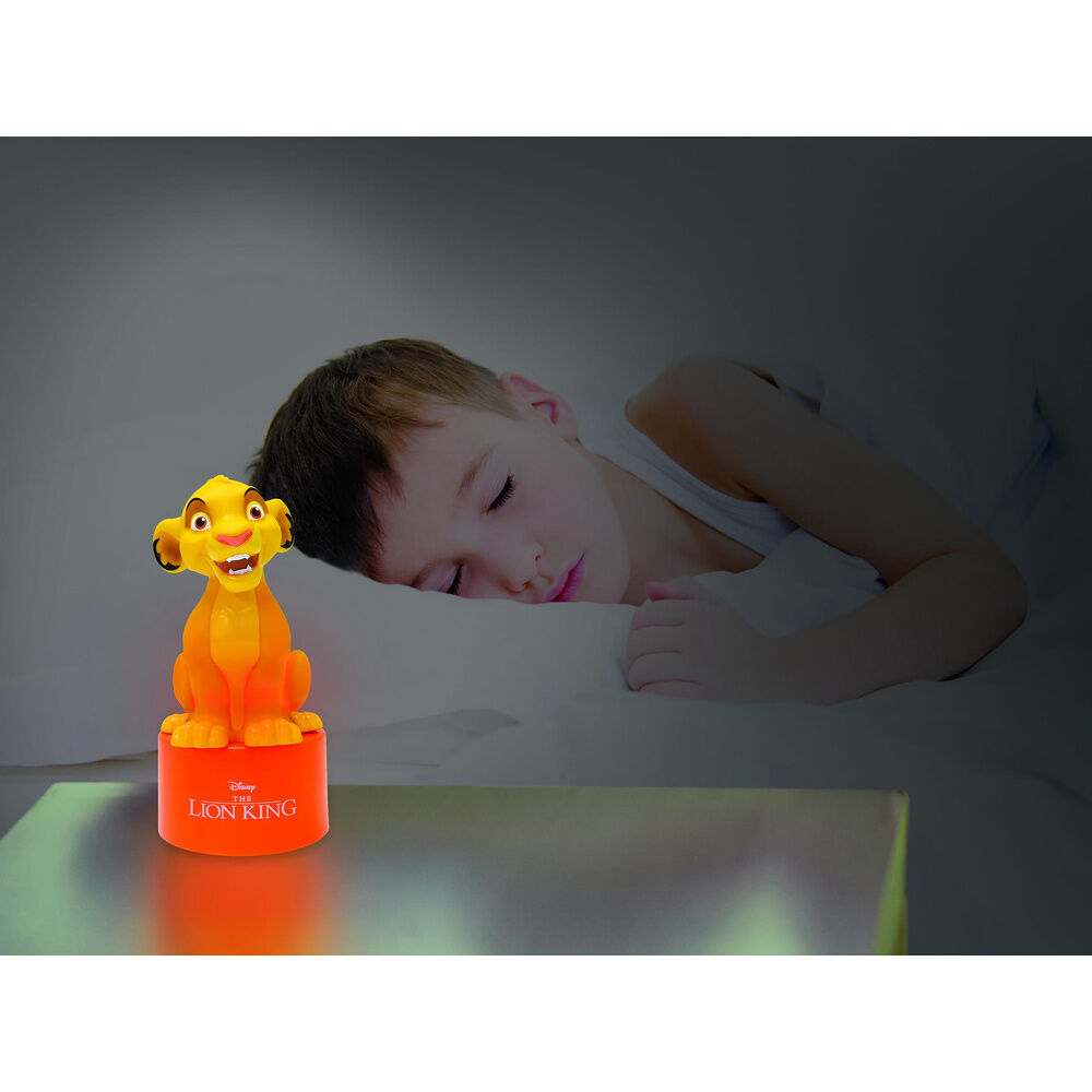 Luz nocturna con altavoz de El Rey León Disney sobre base roja - 4