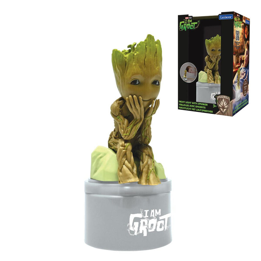 Luz nocturna de Groot de Marvel sobre base gris - 4