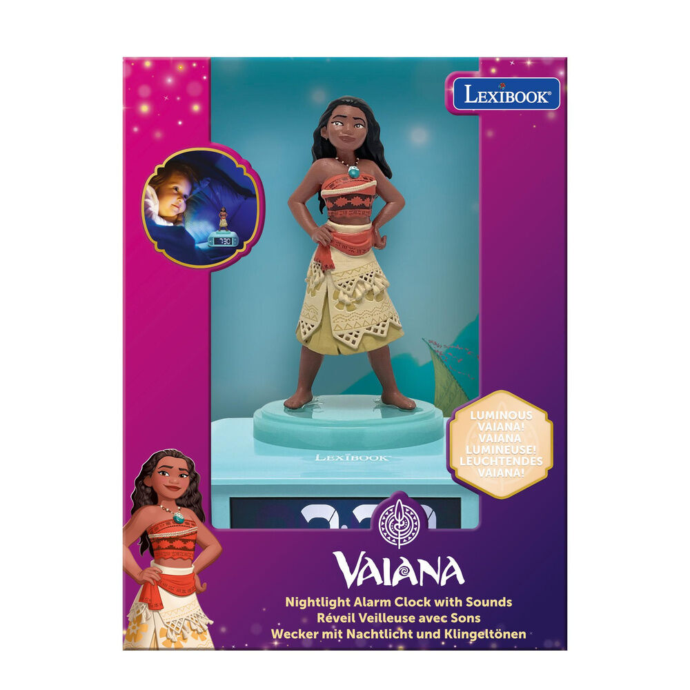 Reloj despertador 3D de Vaiana Disney con pantalla LCD - 5
