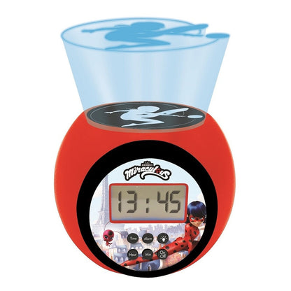 Reloj despertador proyector rojo de Ladybug con pantalla LCD - 5