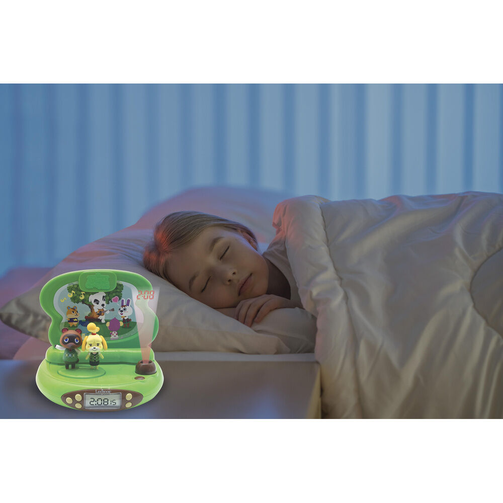 Reloj despertador proyector 3D verde de Animal Crossing LEXIBOOK - 5