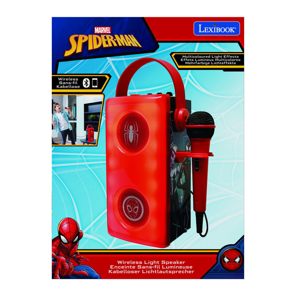 Altavoz Bluetooth luminoso rojo de Spiderman Marvel con micrófono - 5