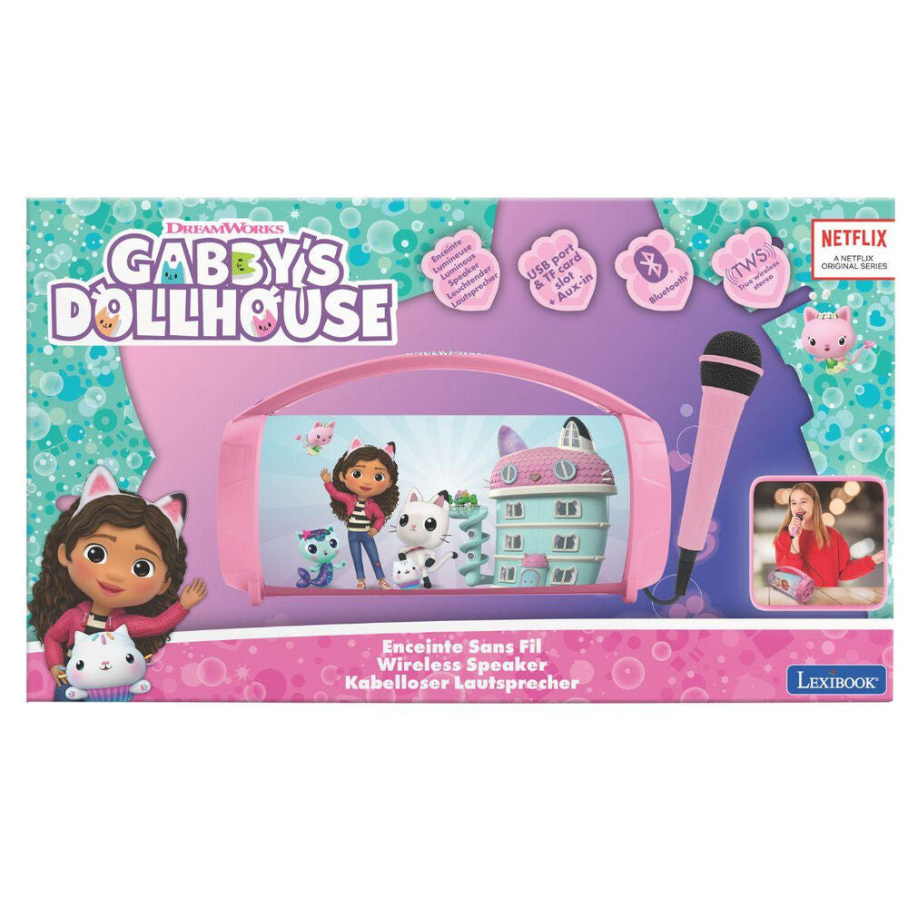 Altavoz Bluetooth rosa de Gabby's Dollhouse con micrófono - 5