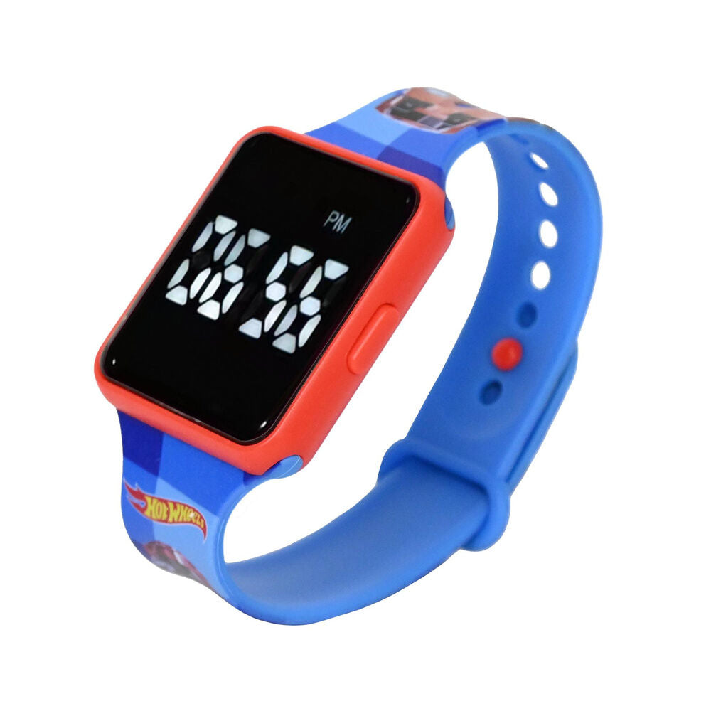 Reloj digital LED azul Hot Wheels con correa ajustable - 5