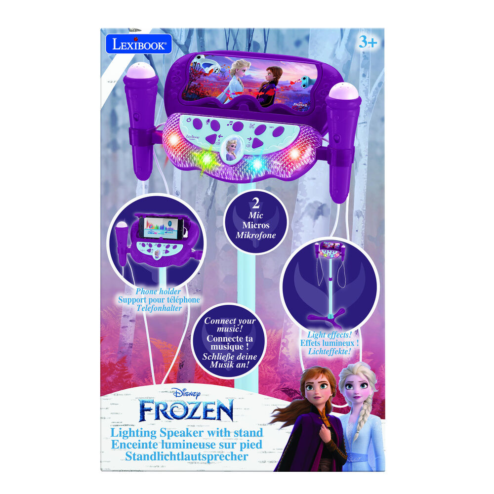 Micrófono karaoke Frozen Disney con dos micrófonos y soporte ajustable - 4