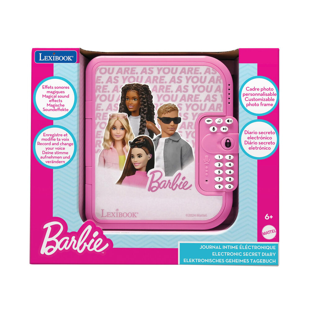 Diario electrónico rosa Barbie Lexibook con cuaderno y bolígrafo - 4