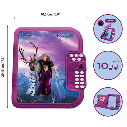 Diario electrónico Frozen Disney LEXIBOOK con cuaderno y bolígrafo - 4
