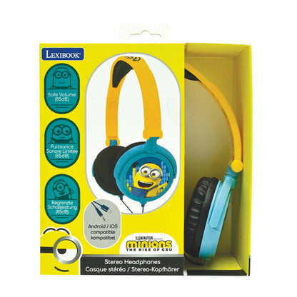Auriculares plegables Minions LEXIBOOK amarillos y azules - 5
