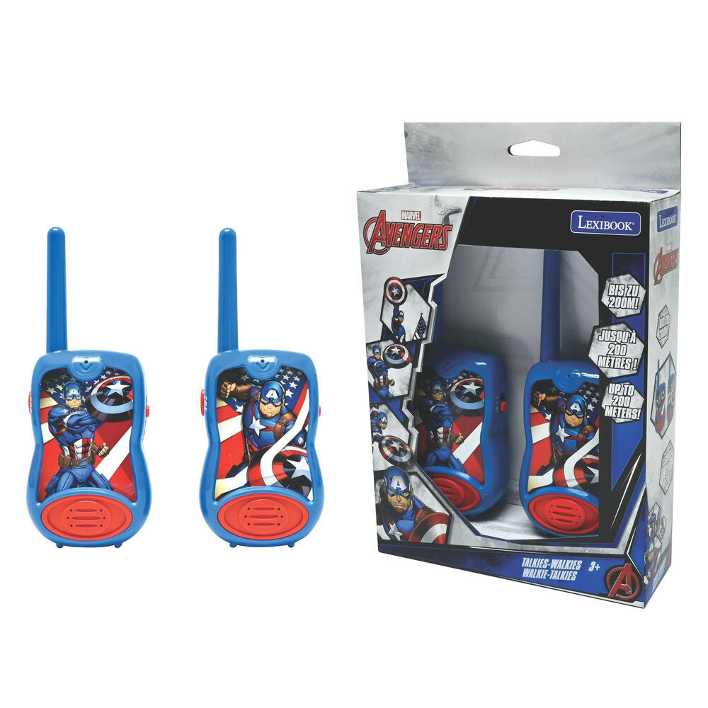Walkie-talkies azules y rojos de Avengers Marvel con Capitán América - 4