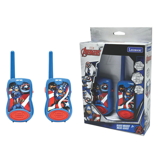 Walkie-talkies azules y rojos de Avengers Marvel con Capitán América - 4