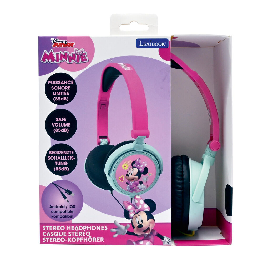 Auriculares plegables Minnie Disney en rosa y verde menta - 5