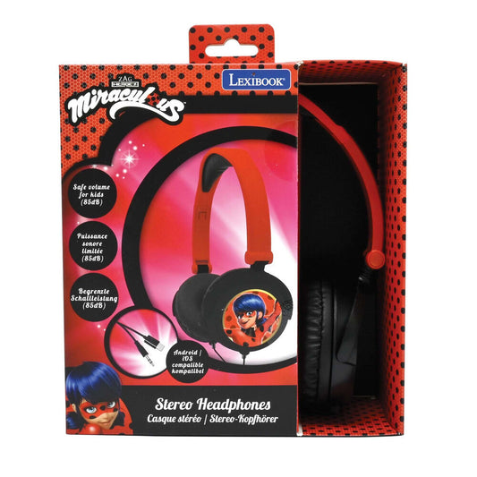 Auriculares plegables con cable de Ladybug Prodigiosa en rojo y negro - 4