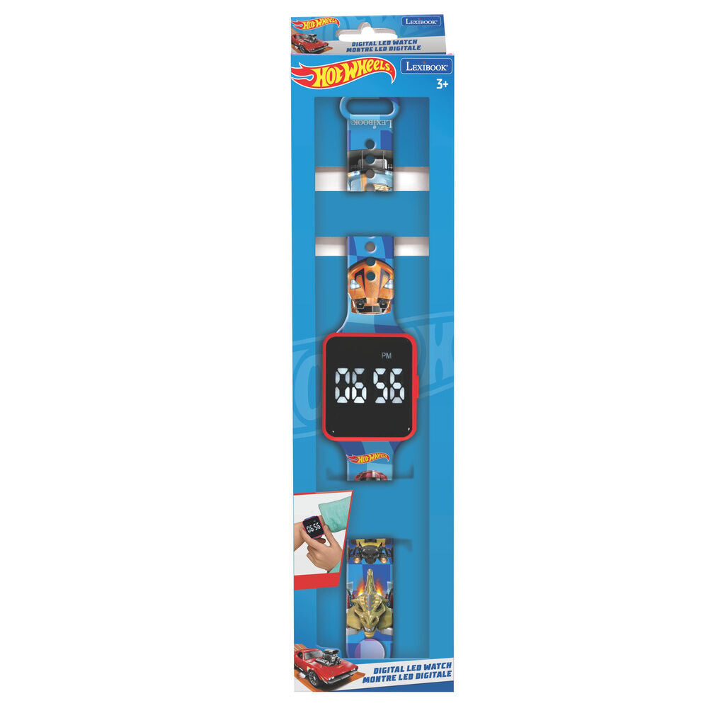 Reloj digital LED azul Hot Wheels con correa ajustable - 6