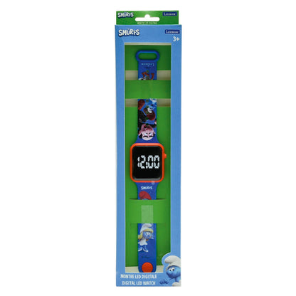 Reloj digital LED azul de Los Pitufos con correa ajustable - 6