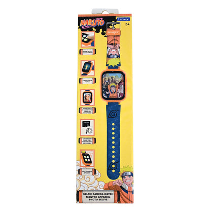 Reloj digital Naruto Shippuden naranja con cámara y correa azul - 6