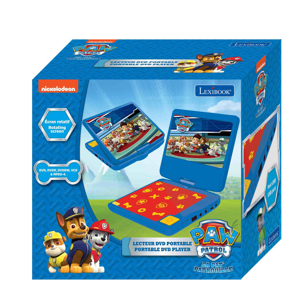 Reproductor DVD portátil azul de Paw Patrol con pantalla giratoria y mando a distancia - 6
