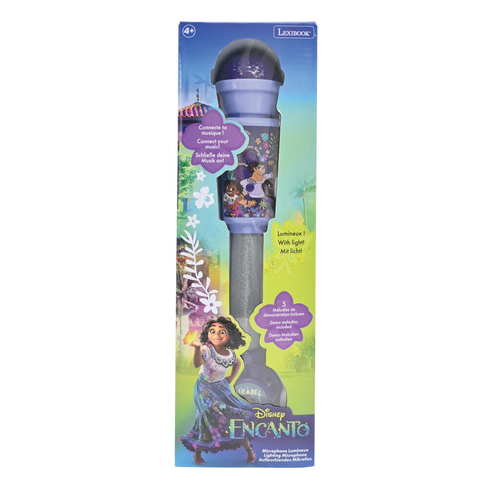 Micrófono luminoso Disney Encanto morado con diseño de Mirabel - 5